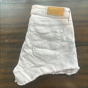 Big Star White Jean Shorts Distressed Casual Style